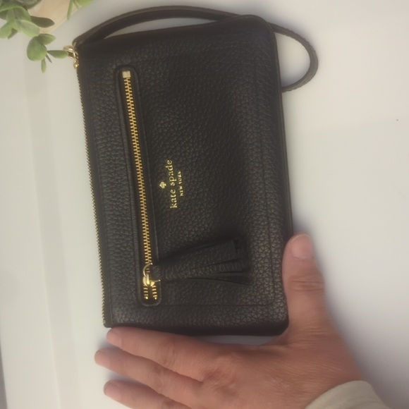 Kate Spade Black Pebbled Leather Clutch - Picture 2 of 6